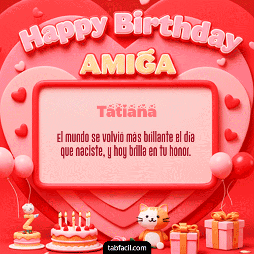Ver GIF de 🍰 Happy BirthDay Amiga GIF de Tatiana - 🍰 Happy BirthDay Amiga