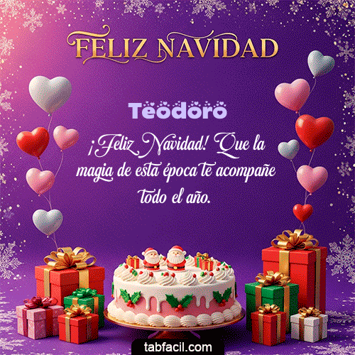 GIF Animado de Feliz Navidad para Teodoro - 🎅 Merry Christmas