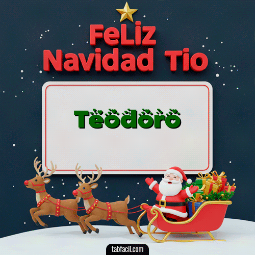 GIF Animado de Feliz Navidad para Teodoro - Feliz Navidad Tío