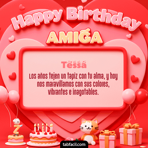 Ver GIF de 🍰 Happy BirthDay Amiga GIF de Tessa - 🍰 Happy BirthDay Amiga