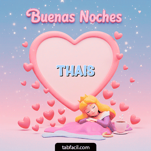 GIF Animado de Buenas Noches para Thais - Buenas noches corazón
