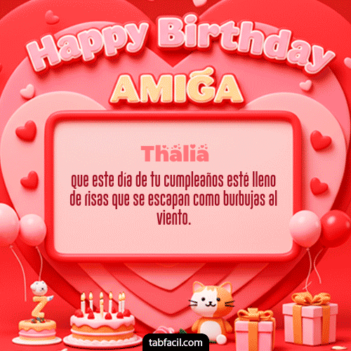 Ver GIF de 🍰 Happy BirthDay Amiga GIF de Thalia - 🍰 Happy BirthDay Amiga