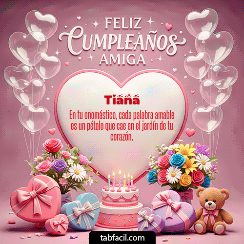 Feliz Cumpleaños Tiana GIF