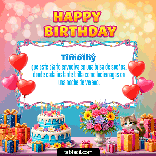 Feliz Cumpleaños Timothy GIF