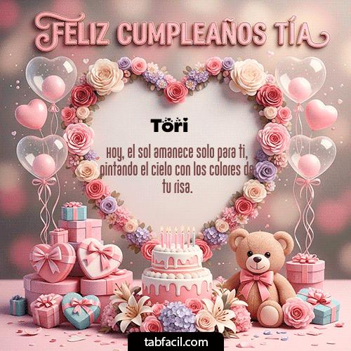 Feliz Cumpleaños Tori GIF