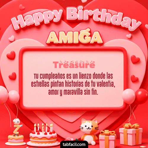 Ver GIF de 🍰 Happy BirthDay Amiga GIF de Treasure - 🍰 Happy BirthDay Amiga