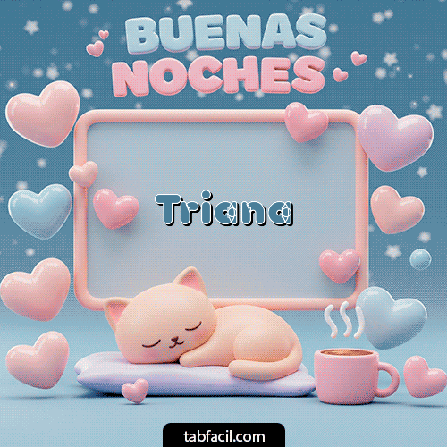 GIF Animado de Buenas Noches para Triana - Luna estrellas de buenas noches