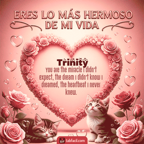 GIF de Trinity - Tú eres lo más hermoso de mi vida