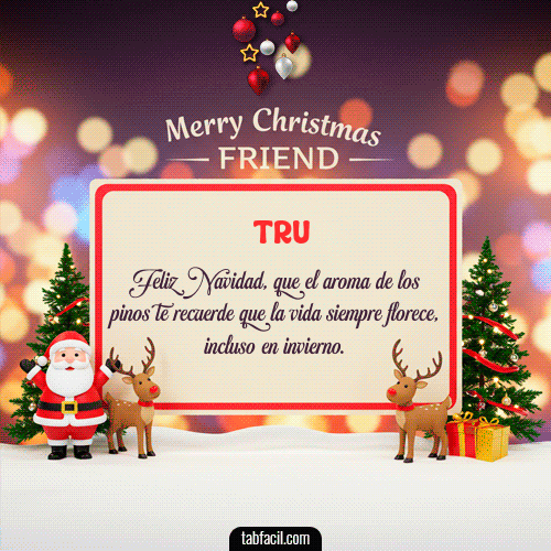 Ver GIF de Merry Christmas Friend GIF de Tru - Merry Christmas Friend