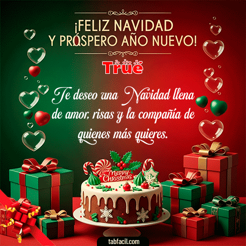 GIF de True - Feliz Navidad y Próspero Año Nuevo