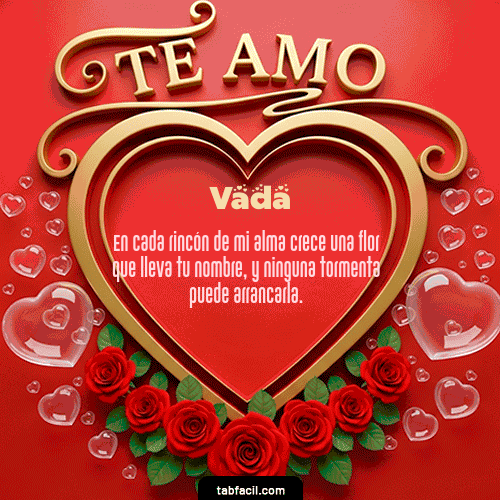 GIF Animado de Feliz Dia Amor para Vada - Te Amo