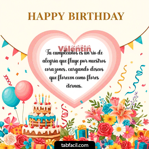 GIF Animado de Feliz Cumpleaños para Valentin - Happy BirthDay Friend!