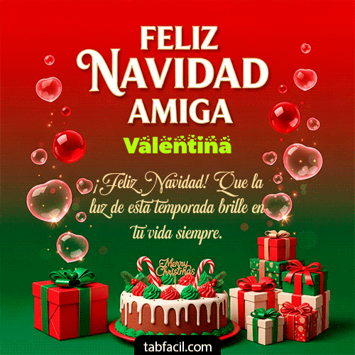 GIF de Valentina - Feliz Navidad Amiga