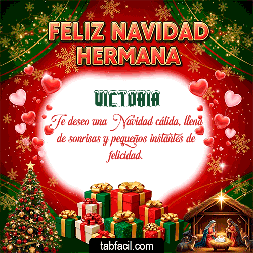 Ver GIF de Feliz Navidad Hermana GIF de Victoria - Feliz Navidad Hermana