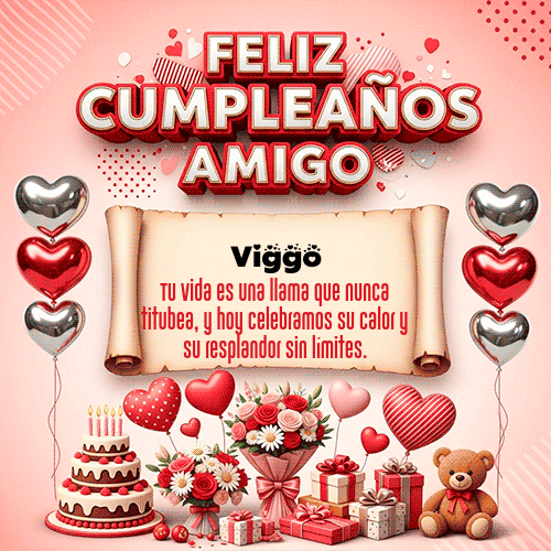 GIF Animado de Feliz Cumpleaños para Viggo - Feliz Cumpleaños Amigo