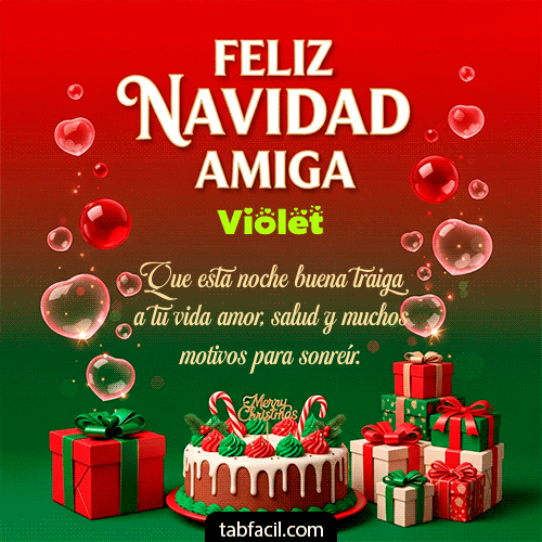 Ver GIF de Feliz Navidad Amiga GIF de Violet - Feliz Navidad Amiga