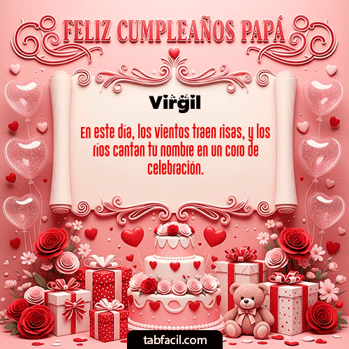 GIF Animado de Feliz Cumpleaños para Virgil - Feliz Cumpleaños Papá