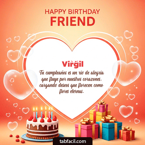 GIF Animado de Feliz Cumpleaños para Virgil - Happy Birthday Friend