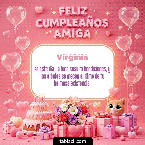 Feliz Cumpleaños Virginia GIF