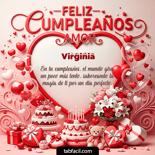 Feliz Cumpleaños Virginia GIF