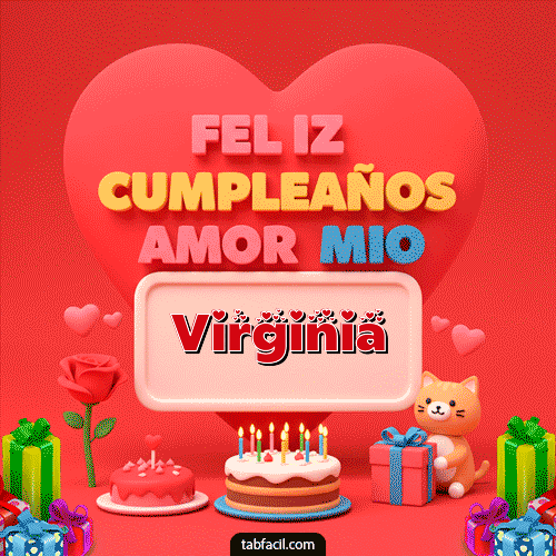 Feliz Cumpleaños Virginia GIF