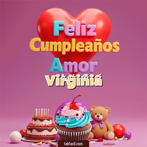 Feliz Cumpleaños Virginia GIF