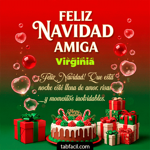 GIF Animado de Feliz Navidad para Virginia - Feliz Navidad Amiga