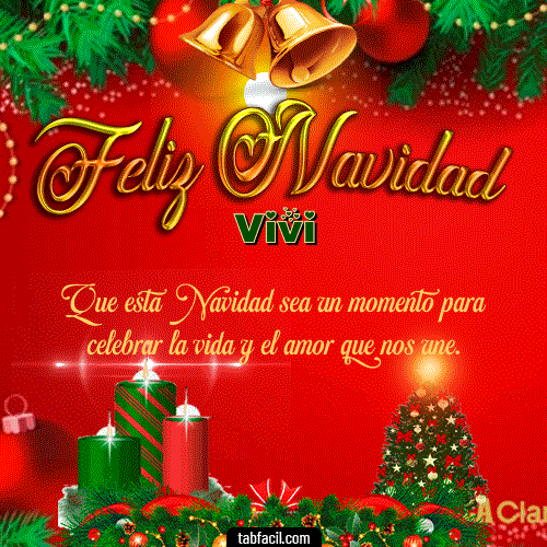 GIF Animado de Feliz Navidad para Vivi - Feliz Navidad