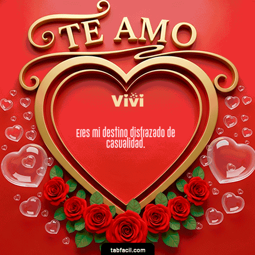 GIF Animado de Feliz Dia Amor para Vivi - Te Amo