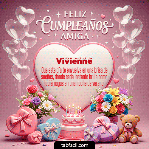 Feliz Cumpleaños Vivienne GIF