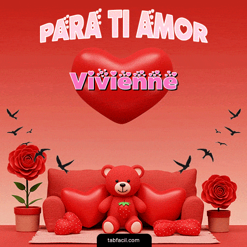 GIF Animado de Feliz Dia Amor para Vivienne - Para tí amor