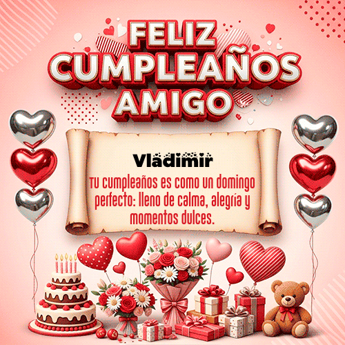 Feliz Cumpleaños Vladimir GIF