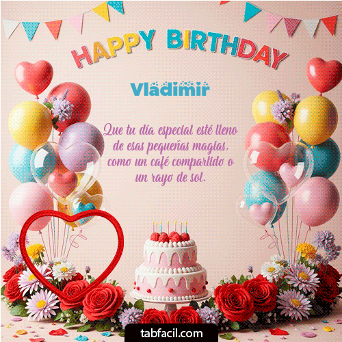 Feliz Cumpleaños Vladimir GIF