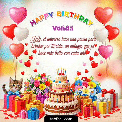 Feliz Cumpleaños Vonda GIF