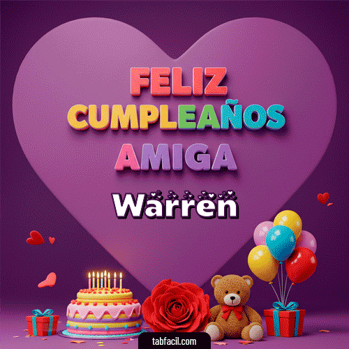 Ver GIF de 🎁 Feliz Cumpleaños Amiga GIF de Warren - 🎁 Feliz Cumpleaños Amiga