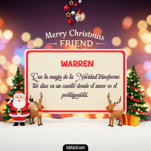 GIF de Warren - Merry Christmas Friend