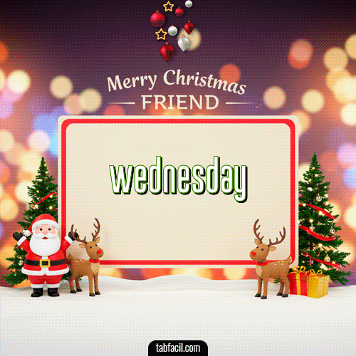 Feliz Navidad Wednesday GIF