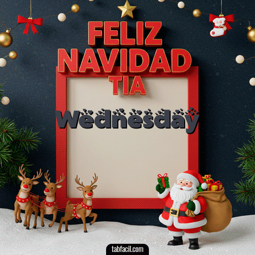 Feliz Navidad Wednesday GIF