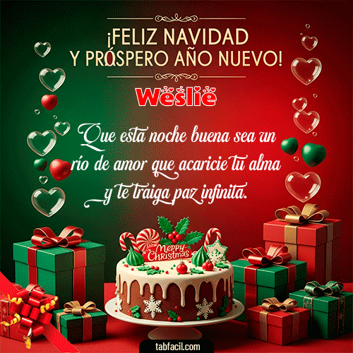 GIF de Weslie - Feliz Navidad y Próspero Año Nuevo