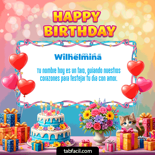 Feliz Cumpleaños Wilhelmina GIF