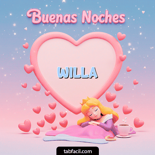 GIF de Willa - Buenas noches corazón