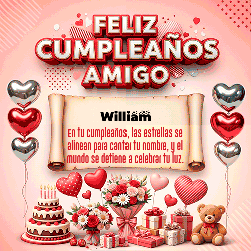 Feliz Cumpleaños William GIF