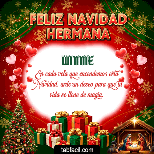 GIF de Winnie - Feliz Navidad Hermana