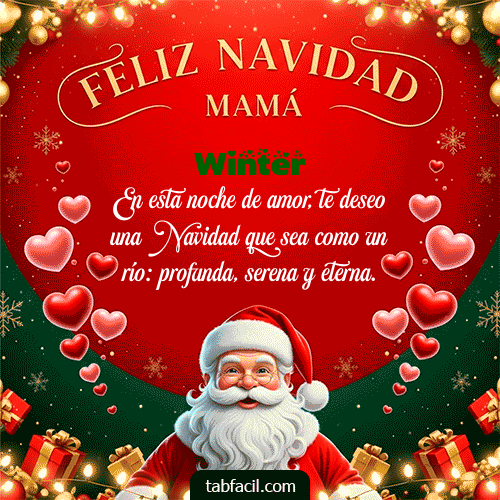 GIF Animado de Feliz Navidad para Winter - Feliz Navidad Mamá