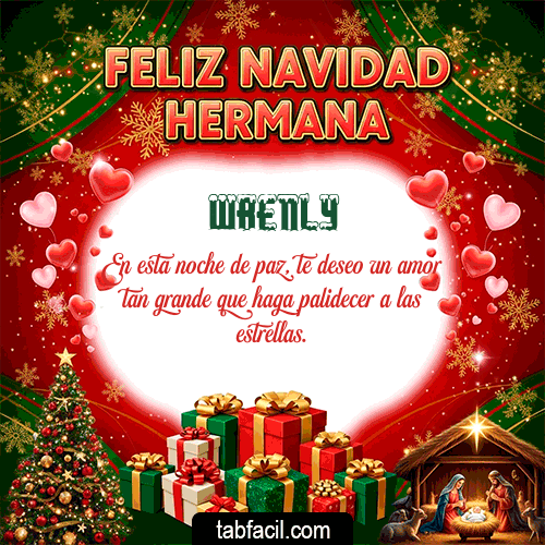 GIF de Wrenly - Feliz Navidad Hermana