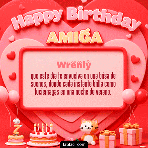 Ver GIF de 🍰 Happy BirthDay Amiga GIF de Wrenly - 🍰 Happy BirthDay Amiga