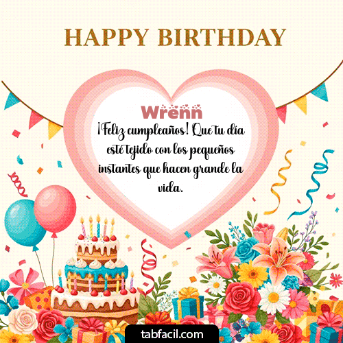 Feliz Cumpleaños Wrenn GIF