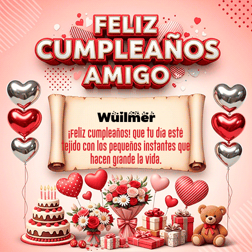 GIF Animado de Feliz Cumpleaños para Wuilmer - Feliz Cumpleaños Amigo