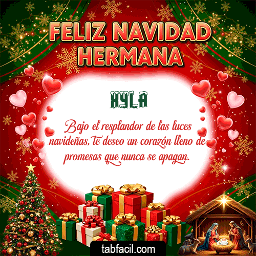 GIF Animado de Feliz Navidad para Xyla - Feliz Navidad Hermana