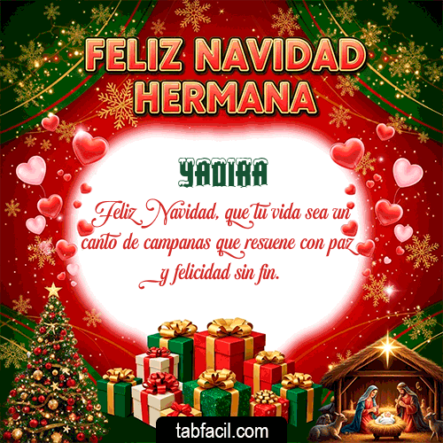 GIF de Yadira - Feliz Navidad Hermana